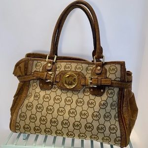 Michael Kors Distressed Leather Hamilton Bag